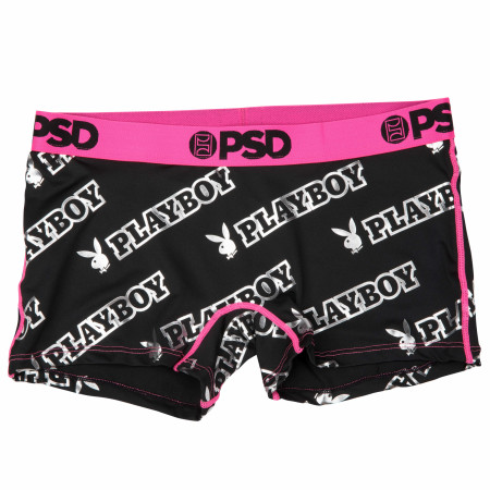Playboy Logo All Over Print PSD Boy Shorts Underwear